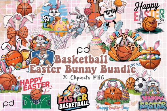 Download Basketball Easter Bunny Graphics Bundle - Bunny Collection