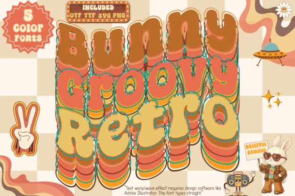 Download Bunny Groovy Retro - Bunny Collection