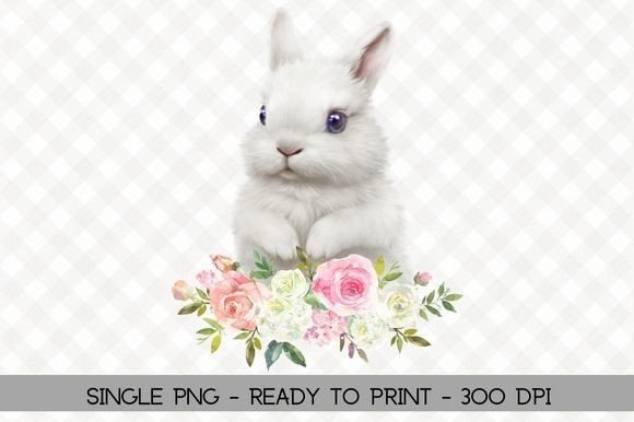 Download Blush Pink Floral with Bunny Graphics - Bunny Collection