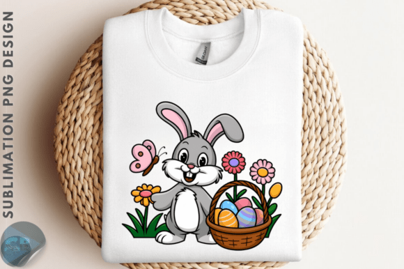 Download Cute Bunny Easter Floral PNG Clipart Des - Bunny Collection