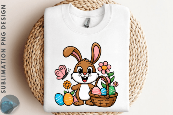 Download Cute Bunny Easter Floral PNG Clipart Des - Bunny Collection