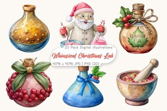 Download Whimsical Christmas Lab Clipart - Lab clipart Collection