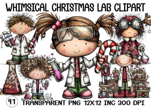 Download Whimsical Christmas Lab Clipart - Lab clipart Collection