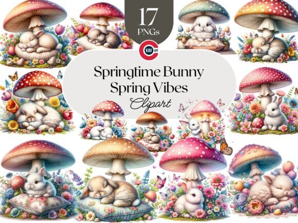 Download Springtime Bunny Graphics Magical Spring - Bunny Collection