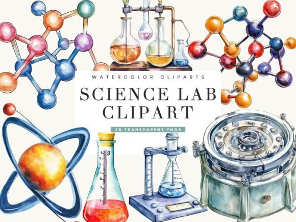 Download Science Lab Clipart Bundle - Lab clipart Collection